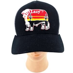 Lazy J Ranch Wear Men's Sunset Cow Patch Mesh-Back Ball Cap One Size